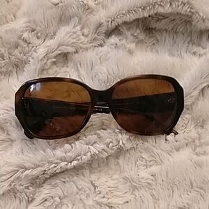 Coach Vintage "Reese" Torti  Sunglasses with Gold Floral Design #2
